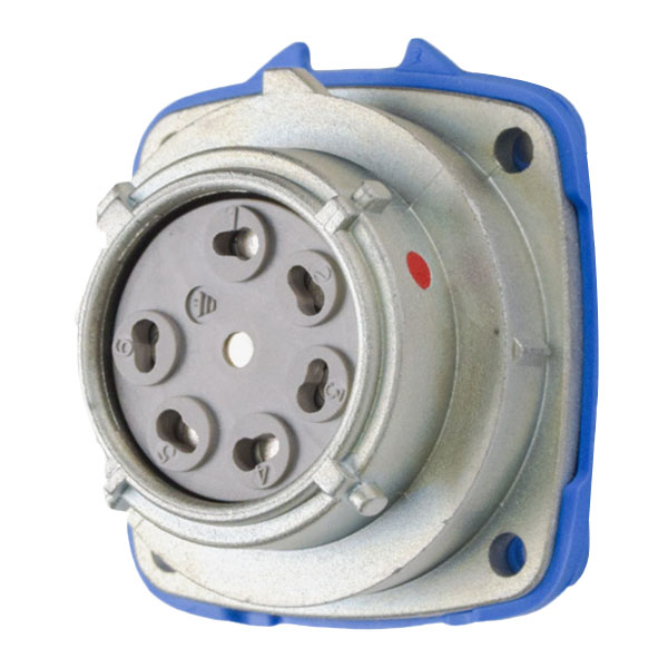 09-P8041-001 - PN7c RECEPTACLE METAL BLUE SIZE 1 IP 66/67 4P+G 15A 480 VAC 60 Hz REVERSE INTERIORS